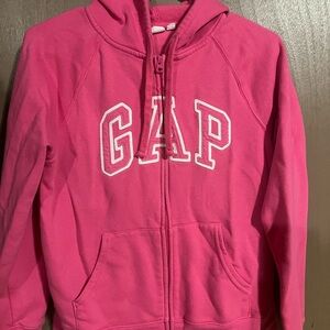 GAP Women's Pink Zip-Up Hoodie